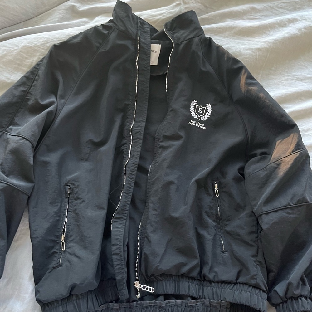 black bomber jacket